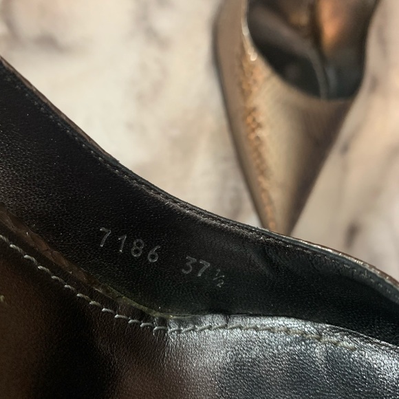 Dolce & Gabbana snakeskin metallic heels 37.5 - Picture 10 of 11